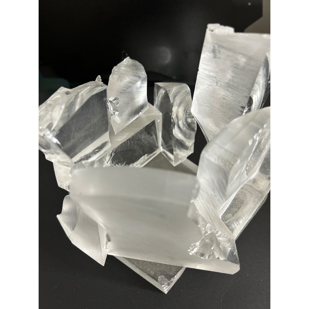 Votive Candle Holder Clear Faux Crystal Resin Decor Collectible Art Deco